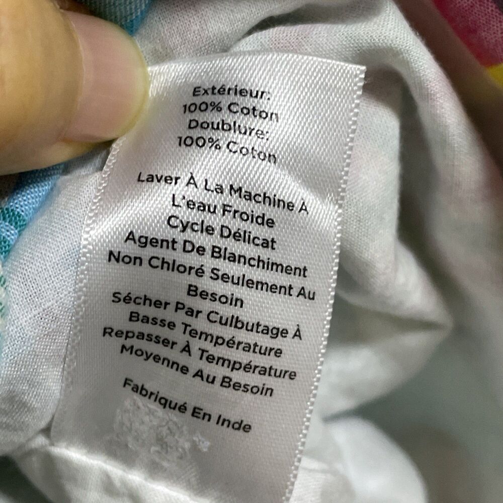 TALBOTS Women's Multicolor Patchwork Plaid Skirt Size 4 Cotton Lined Preppy - Picture 7 of 7